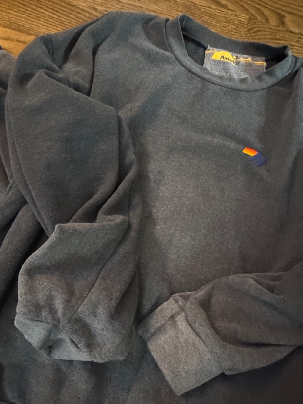 Aviator Nation Navy Lounge Crew & Jogger Set with Stripe Tab - Picture 3 of 5